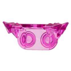 Minifigure Armor Shoulder with Crystal Shards, 2 Studs on Back - Trans-Dark Pink
