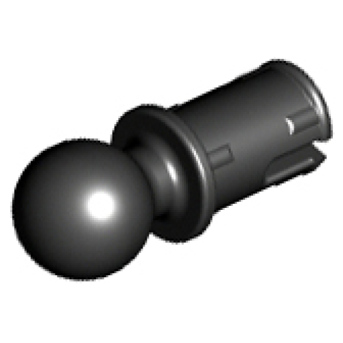 Деталь LEGO 6628 Technic, Pin with Friction Ridges and Tow Ball (Undetermined Type) - Black