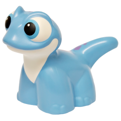 Duplo Salamander / Gecko with Molded White Eyes and Neck and Printed Black Pupils and Medium Lavender Diamonds Pattern (Frozen Bruni the Fire Spirit) Duplo Salamander / Gecko with Molded White Eyes and Neck and Printed Black Pupils and Medium Lavender Diamonds Pattern (Frozen Bruni the Fire Spirit)