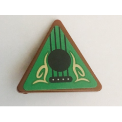 Road Sign 2 x 2 Triangle with Clip with Goblin Balalaika Pattern (Sticker) - Set 41185