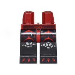 Hips and Black Legs with Chain Belt, Red Cracks, Silver Stone Knee Pads, and Red Claws Pattern Hips and Black Legs with Chain Belt, Red Cracks, Silver Stone Knee Pads, and Red Claws Pattern