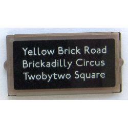 Glass for Window 1 x 2 x 3 with 'Yellow Brick Road', 'Brickadilly Circus' and 'Twobytwo Square' Pattern (Sticker) - Set 10258
