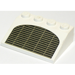 Slope 33 3 x 4 with Black and Dark Gray Horizontal Grille Pattern Slope 33 3 x 4 with Black and Dark Gray Horizontal Grille Pattern