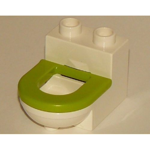 Деталь LEGO 4911c06 Duplo, Furniture Toilet with Lime Seat (4911 / 4912)