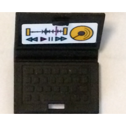 Minifigure, Utensil Computer Laptop with Sound Recording Display Pattern (Sticker) - Set 41341 Minifigure, Utensil Computer Laptop with Sound Recording Display Pattern (Sticker) - Set 41341