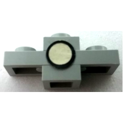 Stickered Assembly 3 x 1 x 1 with White Circle with Black Border Headlight Pattern (Sticker) - Set 673 - 1 Plate 1 x 3, 2 Plate 1 x 1 Stickered Assembly 3 x 1 x 1 with White Circle with Black Border Headlight Pattern (Sticker) - Set 673 - 1 Plate 1 x 3, 2 Plate 1 x 1