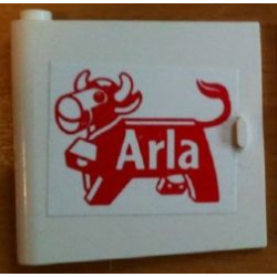 Door 1 x 5 x 4 Left with Arla Dairy Logo Pattern (Sticker) - Set 1581-2 Door 1 x 5 x 4 Left with Arla Dairy Logo Pattern (Sticker) - Set 1581-2