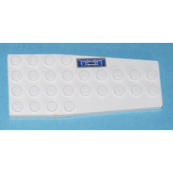 Wedge, Plate 4 x 9 without Stud Notches with Blue Target Screen Pattern Model Left Side (Sticker) - Set 7676 Wedge, Plate 4 x 9 without Stud Notches with Blue Target Screen Pattern Model Left Side (Sticker) - Set 7676