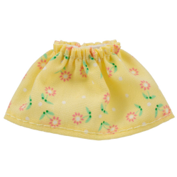 Belville, Clothes Skirt Medium with Dark Pink Flowers and White Spots Pattern