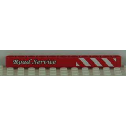 Technic, Liftarm Thick 1 x 11 with Danger Stripes and 'Road Service' Model Right Pattern (Sticker) - Set 8109