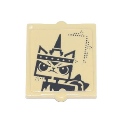 Glass for Window 1 x 2 x 2 Flat Front with Angry Unikitty Pattern (Sticker) - Set 70840