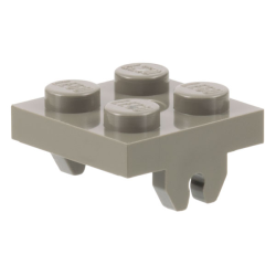 Magnet Holder Plate 2 x 2 Bottom with Hole - Dark Gray