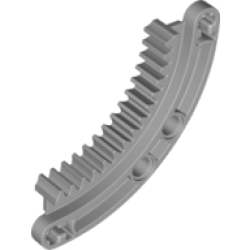 Technic, Gear Rack 6 x 6 Curved - Light Bluish Gray
