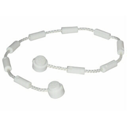 String with End Studs and Climbing Grips (21L Overall) with (Same Color) Studs and Grips Pattern - White