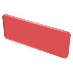 Glass for Panel 3 x 6 x 6 with Window - Trans-Red