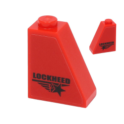 Slope 65 2 x 1 x 2 with Black 'LOCKHEED' and Lockheed Logo Pattern on Both Sides (Stickers) - Set 40450 Slope 65 2 x 1 x 2 with Black 'LOCKHEED' and Lockheed Logo Pattern on Both Sides (Stickers) - Set 40450