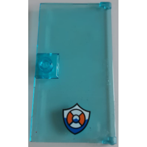 Деталь LEGO 60616pb062 Door 1 x 4 x 6 with Stud Handle with Coast Guard Logo Pattern (Sticker) - Set 60167