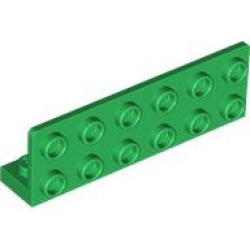 Bracket 1 x 6 - 2 x 6 Inverted with 1 x 4 Cutout - Green