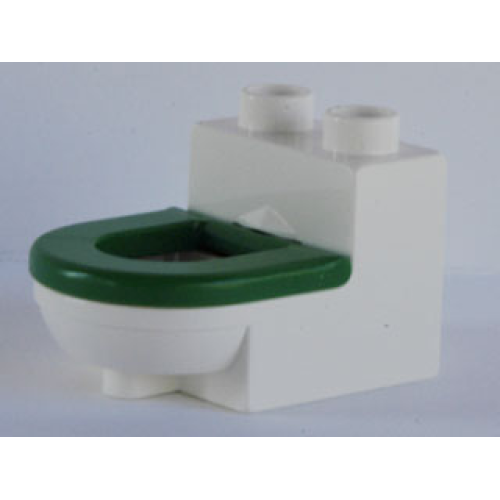 Деталь LEGO 4911c04 Duplo, Furniture Toilet with Green Seat (4911 / 4912)