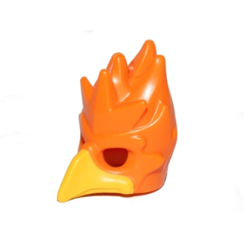 Деталь LEGO 16656pb04 Minifigure, Headgear Mask Bird (Phoenix) with Yellow Beak Pattern
