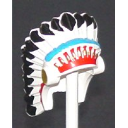 Minifigure, Headgear Headdress Indian with Colored Feathers Pattern