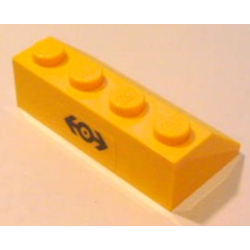 Slope 45 2 x 4 with Train Logo Black Pattern (Sticker) - Set 4564