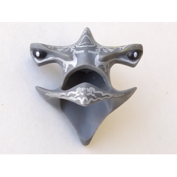 Minifigure, Headgear Head Cover, Hammerhead Shark with Black Eyes and Light Bluish Gray Lines Pattern Minifigure, Headgear Head Cover, Hammerhead Shark with Black Eyes and Light Bluish Gray Lines Pattern