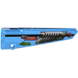 Technic, Panel Fairing # 6 Long Smooth, Side B with Silver Vent Grille, 'FAST CLIMB', NITRO' and 'ZATO SPARK' Pattern (Sticker) - Set 42037 Technic, Panel Fairing # 6 Long Smooth, Side B with Silver Vent Grille, 'FAST CLIMB', NITRO' and 'ZATO SPARK' Pattern (Sticker) - Set 42037