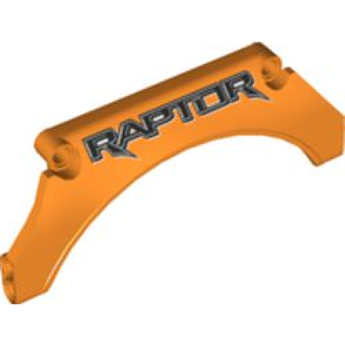 Деталь LEGO 42545pb003 Technic, Panel Car Mudguard Arched 13 x 2 x 5 Straight Top with 'RAPTOR' Pattern