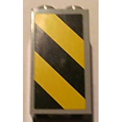 Brick 2 x 2 x 3 with Black and Yellow Danger Stripes Pattern Right (Sticker) - Set 4514
