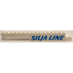 Stickered Assembly 24 x 1 x 2 with Blue 'SILJA LINE' Pattern Model Right Side (Sticker) - Set 1998 - 1 Brick 1 x 3, 4 Brick 1 x 8
