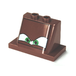 Windscreen 2 x 3 x 2 with 2 x 4 Base with Eyes on White Background Pattern 4 Windscreen 2 x 3 x 2 with 2 x 4 Base with Eyes on White Background Pattern 4