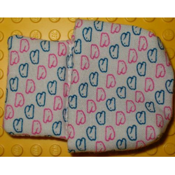 Duplo, Cloth Sleeping Bag with Pink and Blue Bunny Pattern Duplo, Cloth Sleeping Bag with Pink and Blue Bunny Pattern