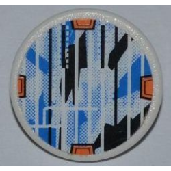Road Sign 2 x 2 Round with Clip with Solar Panel Pattern (Sticker) - Set 7648