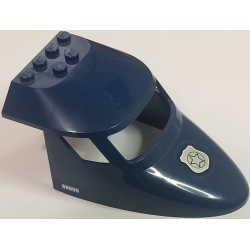 Aircraft Fuselage Forward Top Curved 6 x 10 x 4 with 3 Window Panes with Silver Badge on Front and '60009' Pattern on Both Sides (Stickers) - Set 60009 Aircraft Fuselage Forward Top Curved 6 x 10 x 4 with 3 Window Panes with Silver Badge on Front and '60009' Pattern on Both Sides (Stickers) - Set 60009