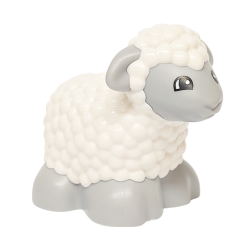Duplo Sheep, Lamb Baby with Light Bluish Gray Legs and Head Pattern Duplo Sheep, Lamb Baby with Light Bluish Gray Legs and Head Pattern