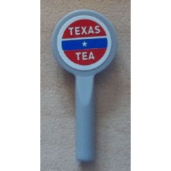 Minifigure, Utensil Signal Paddle with 'TEXAS TEA' Pattern (Sticker) - Set 8487
