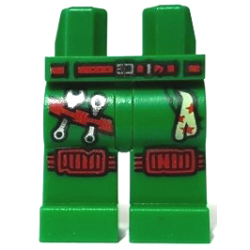 Hips and Legs with Red Belt, Silver Buckle, Knee Pads, Tool Belt with Tools, Handkerchief with Stars Pattern Hips and Legs with Red Belt, Silver Buckle, Knee Pads, Tool Belt with Tools, Handkerchief with Stars Pattern