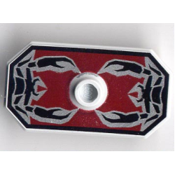 Minifigure, Shield Octagonal Long with Stud with Knights Kingdom Vladek Scorpion Pattern (Printed Version) Minifigure, Shield Octagonal Long with Stud with Knights Kingdom Vladek Scorpion Pattern (Printed Version)