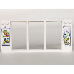 Door, Frame 2 x 16 x 6 with 3 Openings and 2 Studs on Either Side on Front with Supermarket Offers Pattern Door, Frame 2 x 16 x 6 with 3 Openings and 2 Studs on Either Side on Front with Supermarket Offers Pattern