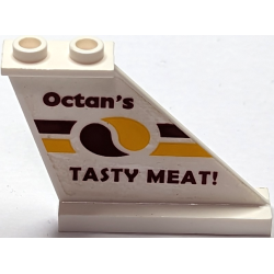 Tail 4 x 1 x 3 with 'Octan's TASTY MEAT!' Pattern on Right Side (Sticker) - Set 70812 Tail 4 x 1 x 3 with 'Octan's TASTY MEAT!' Pattern on Right Side (Sticker) - Set 70812