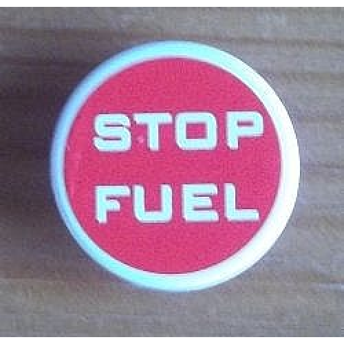 Деталь LEGO 30261pb018 Road Sign 2 x 2 Round with Clip with 'STOP FUEL' on Red Background Pattern (Sticker) - Sets 8206 / 8679