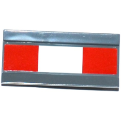 Vehicle, Spoiler / Plow Blade 6 x 3 with Hinge with 2 Red Squares and White Rectangle Pattern (Sticker) - Set 60104 Vehicle, Spoiler / Plow Blade 6 x 3 with Hinge with 2 Red Squares and White Rectangle Pattern (Sticker) - Set 60104