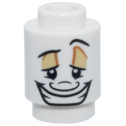 Brick, Round 1 x 1 with Black Thin Eyebrows, Left Raised, Upper and Lower Eyelids, Tan Eye Shadow, Nose, Wide Open Mouth Smile with Teeth Pattern (Lumière {Lumiere} Face) Brick, Round 1 x 1 with Black Thin Eyebrows, Left Raised, Upper and Lower Eyelids, Tan Eye Shadow, Nose, Wide Open Mouth Smile with Teeth Pattern (Lumière {Lumiere} Face)