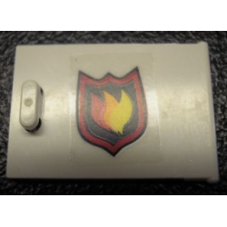 Container, Cupboard 2 x 3 x 2 Door with Fire Logo Pattern Model Left Side (Sticker) - Set 7239