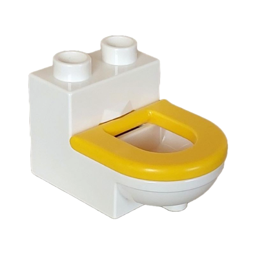 Деталь LEGO 4911c01 Duplo, Furniture Toilet with Yellow Seat (4911 / 4912)
