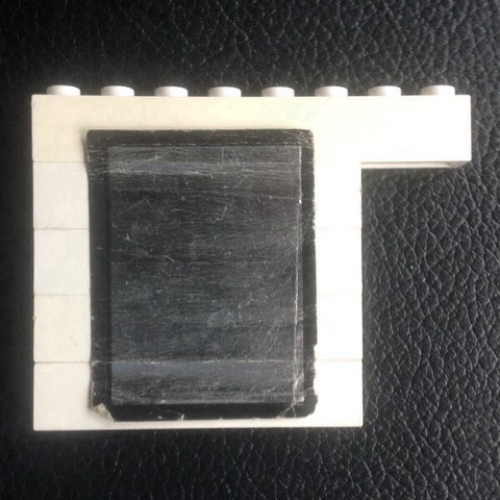 Деталь LEGO BA111pb01 Stickered Assembly 8 x 1 x 5 with Mirror with Black Borders Pattern (Sticker) - Set 265-1 - 4 Brick 1 x 6, 1 Brick 1 x 8