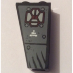 Slope, Inverted 75 2 x 1 x 3 with 4 Scratches, Line and Dots Pattern Model Front Left Side (Sticker) - Set 70009