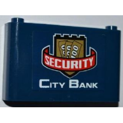 Windscreen 1 x 6 x 3 with 3 '100' Banknotes on Gold Shield, 'SECURITY' and 'CITY BANK' Pattern (Sticker) - Set 3661