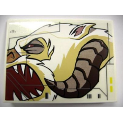 Slope 10 6 x 8 with Wampa Face Profile Pattern Model Left Side (Sticker) - Set 10195 Slope 10 6 x 8 with Wampa Face Profile Pattern Model Left Side (Sticker) - Set 10195